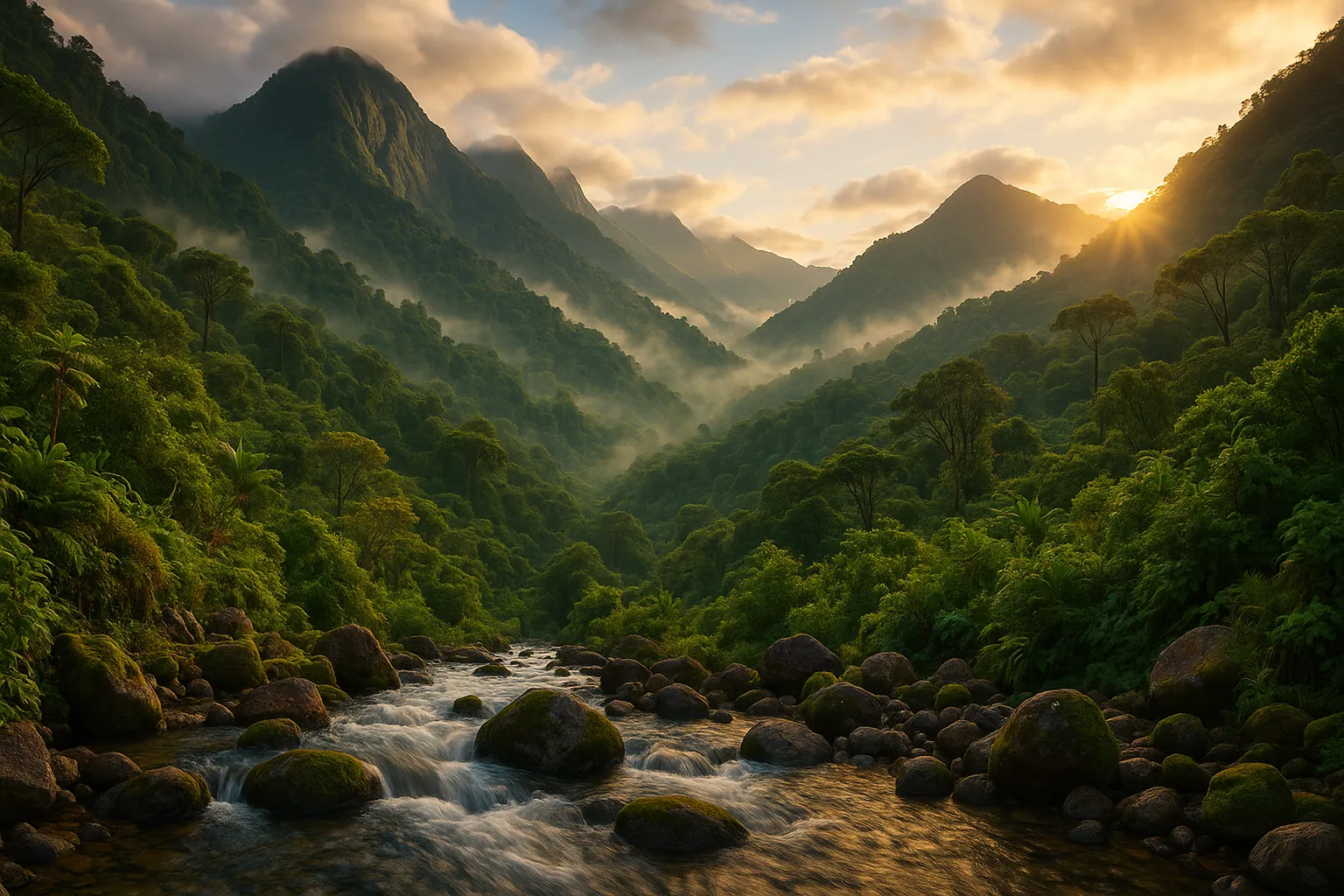 Mountain landscape near San Gerardo de Dota, Costa Rica